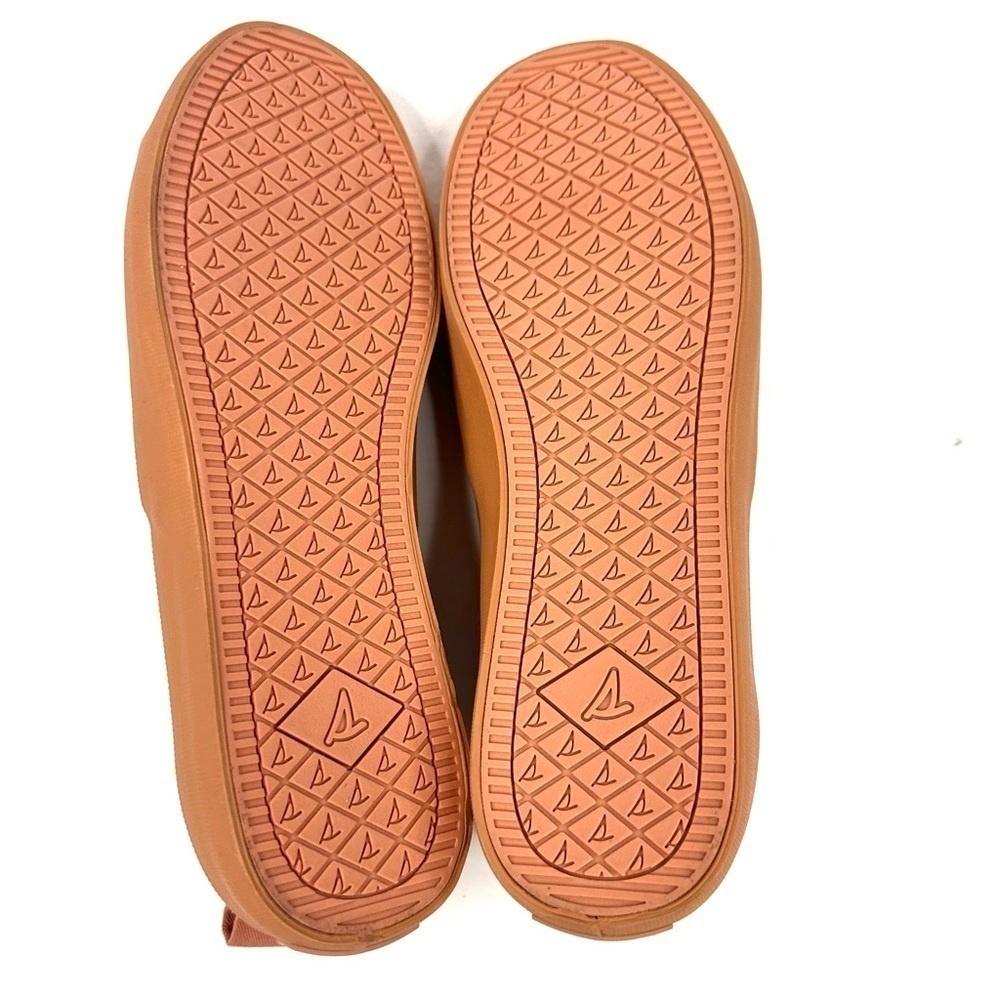 NWT Sperry Shimmer Rose Crest TG Metallic Leather Sneaker slip-on gold 9.5 NIB - Picture 3 of 16